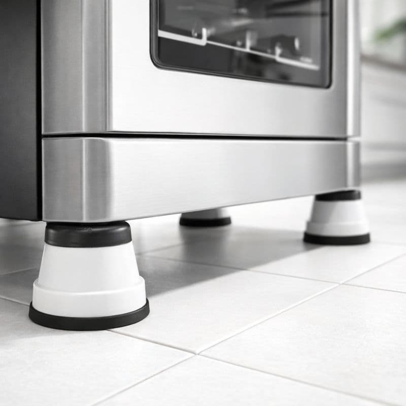 Kit  até 4 Pés Fogão Geladeira Freezer Com Rodinhas redondo - Universal fácil instalação