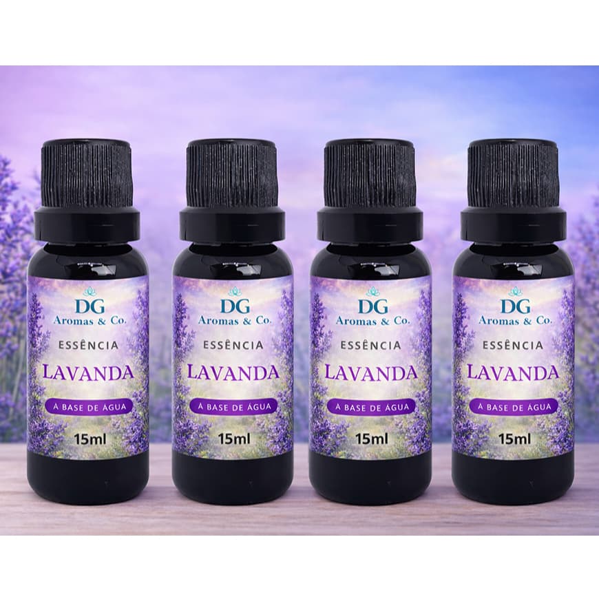 Kit com 4 Essências de Lavanda Para Umidificador 15ml à Base de Água | Difusor de Ar e Ambiente Hidrossolúveis