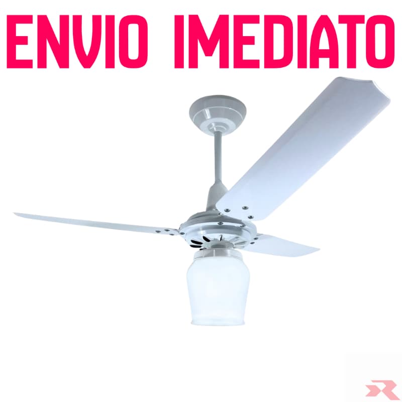Ventilador De Teto Revox Lyon 3 Pás Cor Branco ou Preto 127v 220v 130w