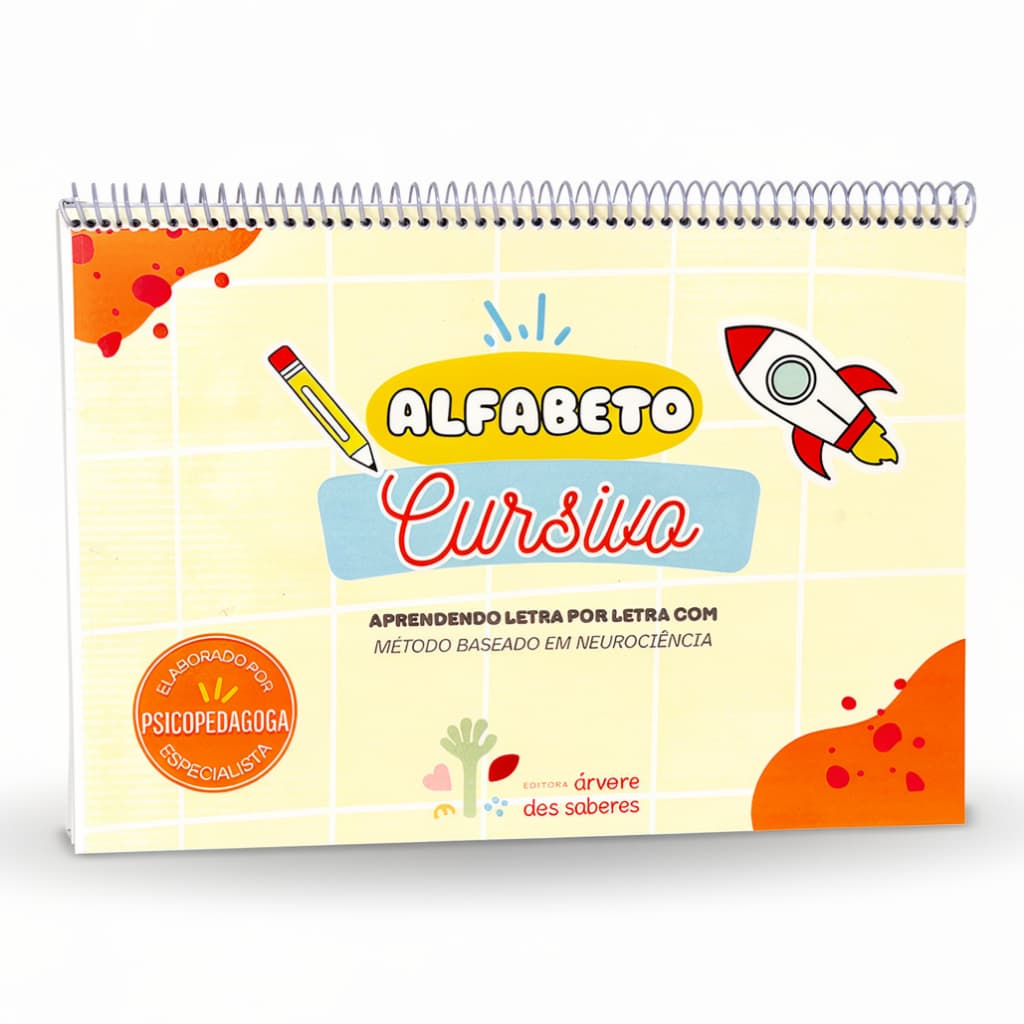 ALFABETO CURSIVO Apostila de Caligrafia Infantil  A–Z | 6 anos+ | Caligrafia Reforço Escolar Criança