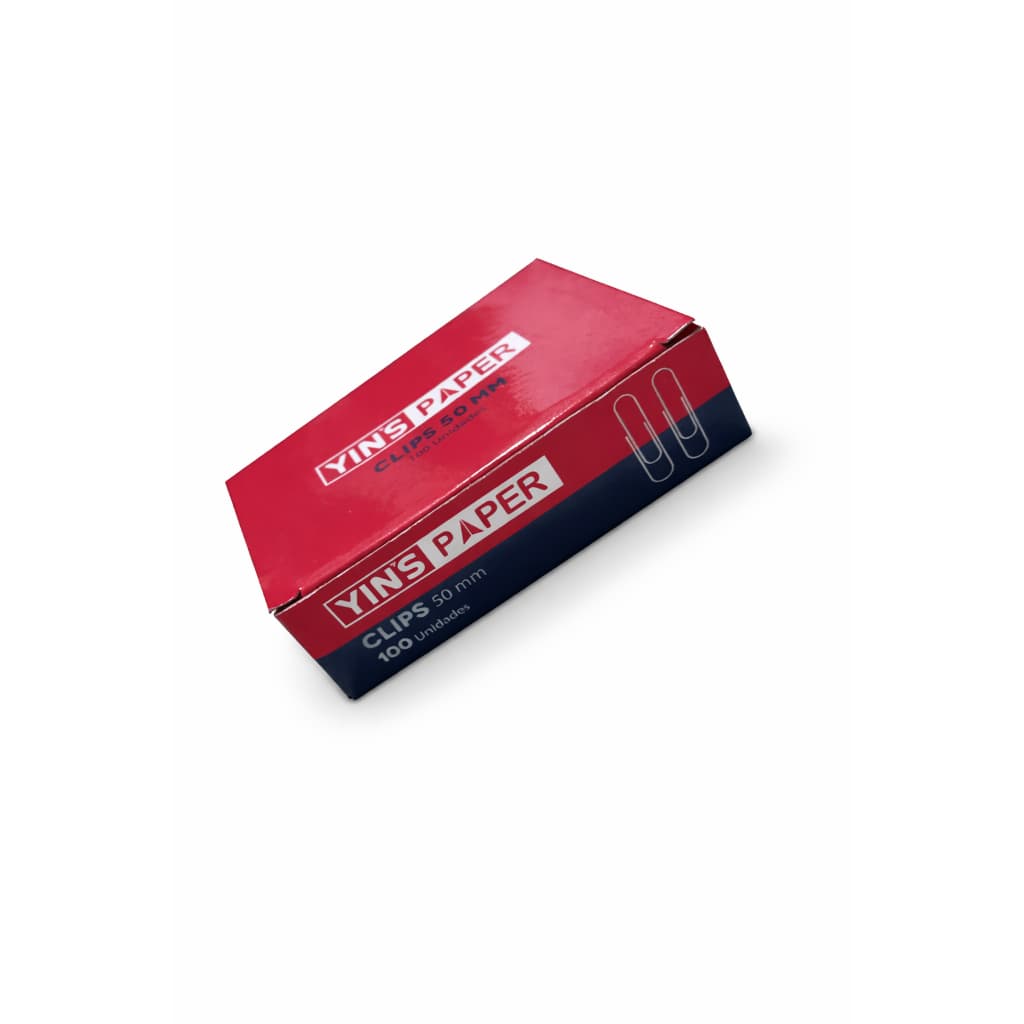 Clips de Aço 50mm – Caixa com 100 Unidades – Escolar e Escritório