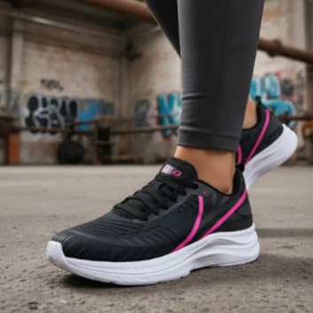 Kit Completo Tênis Feminino Barato Leve Casual + Relógio + Meia Academia Confortável Caminhada