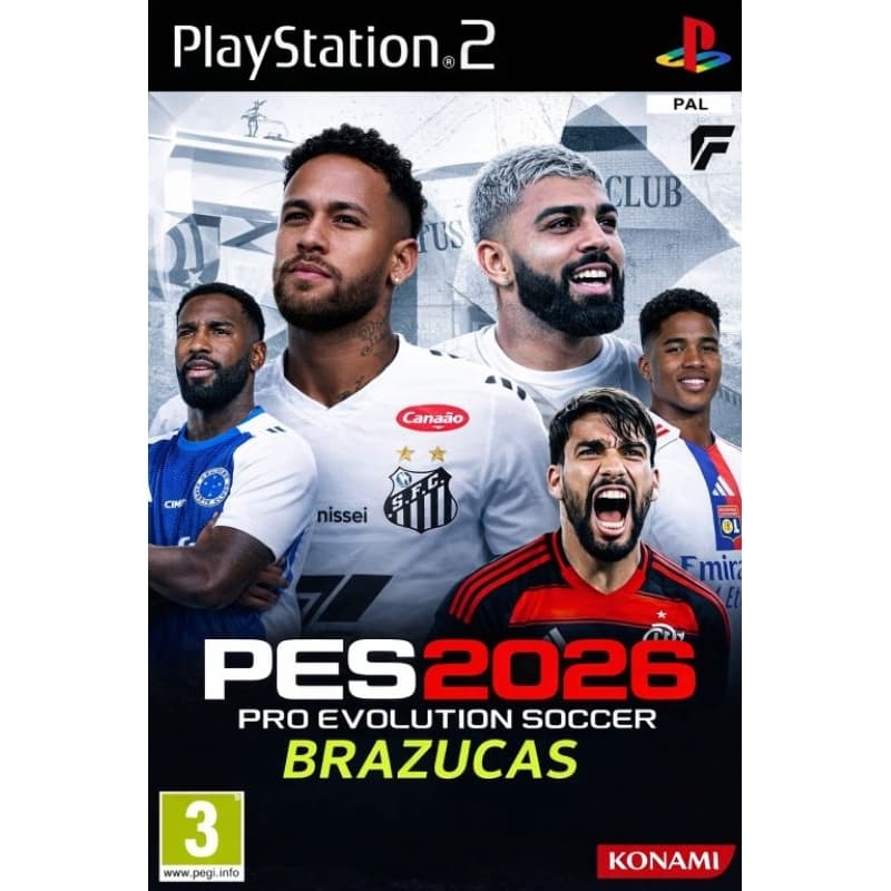 PES Pro Evolution Soccer 2026 totalmente atualizado - PS2/ Play 2