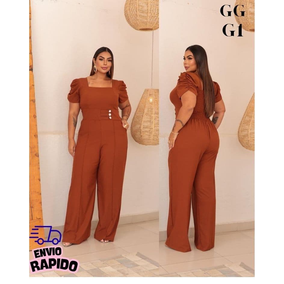 Macacão  Pluss Size   Femenino Alfaiateria