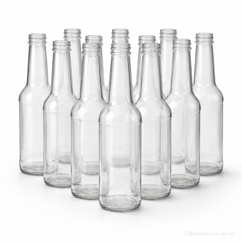 Kit Garrafinhas de Vidro Transparentes Vazias para Artesanato e Decoração