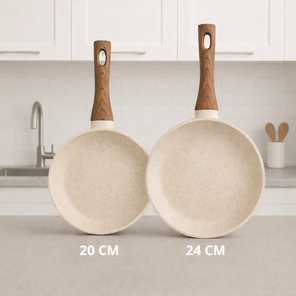 Kit 2 Frigideiras Antiaderente Cerâmica Indução 20 e 24cm Utensilios Cozinha