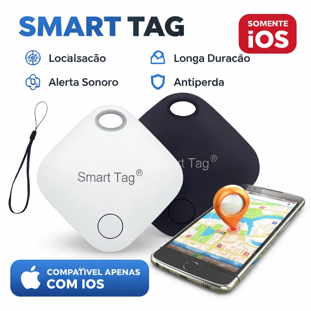 Rastreador AirTag Smart Tag MFI Localizador GPS Mala Carro Moto Pet Criança Sem Limite de Distância