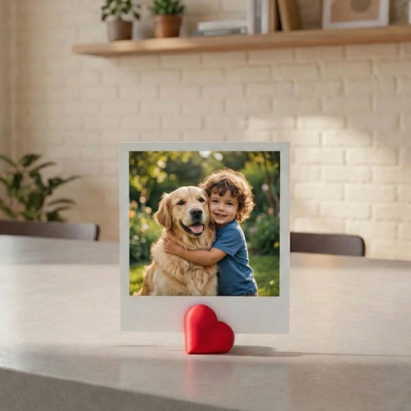 Suporte Porta Foto Polaroid Coração Instax Mesa Lembrancinha Casamento Festa Decoração - Kits 5 a 30