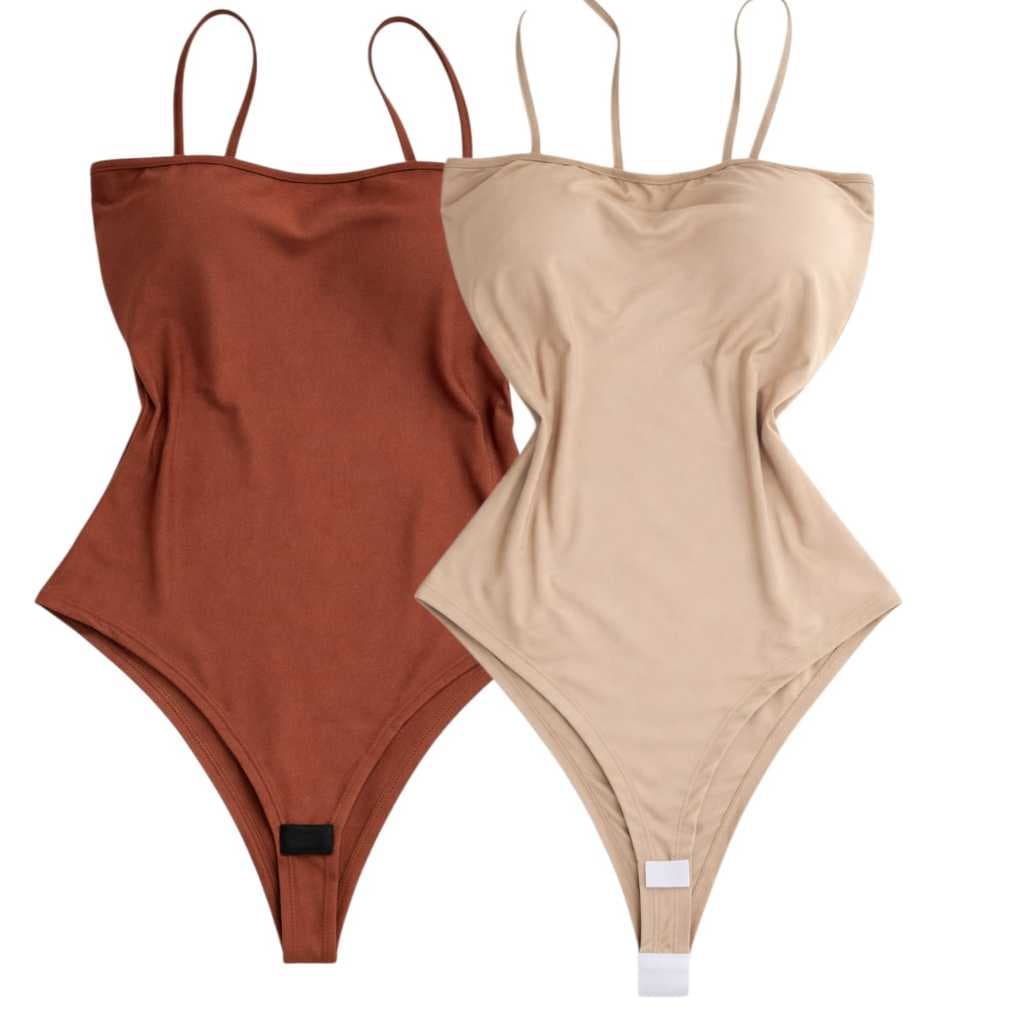 Kit 2 Body Feminino em Suplex Decote Reto |Não Marca| Moda Verão