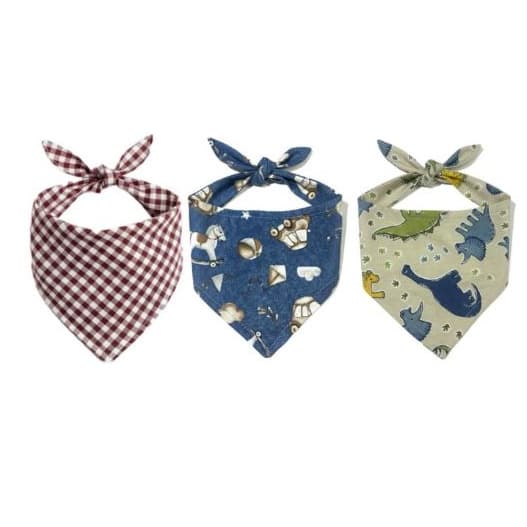 Bandanas/Lenços Pet Macho Premium -KIT 3 Unidades -  100% algodão - sortidas