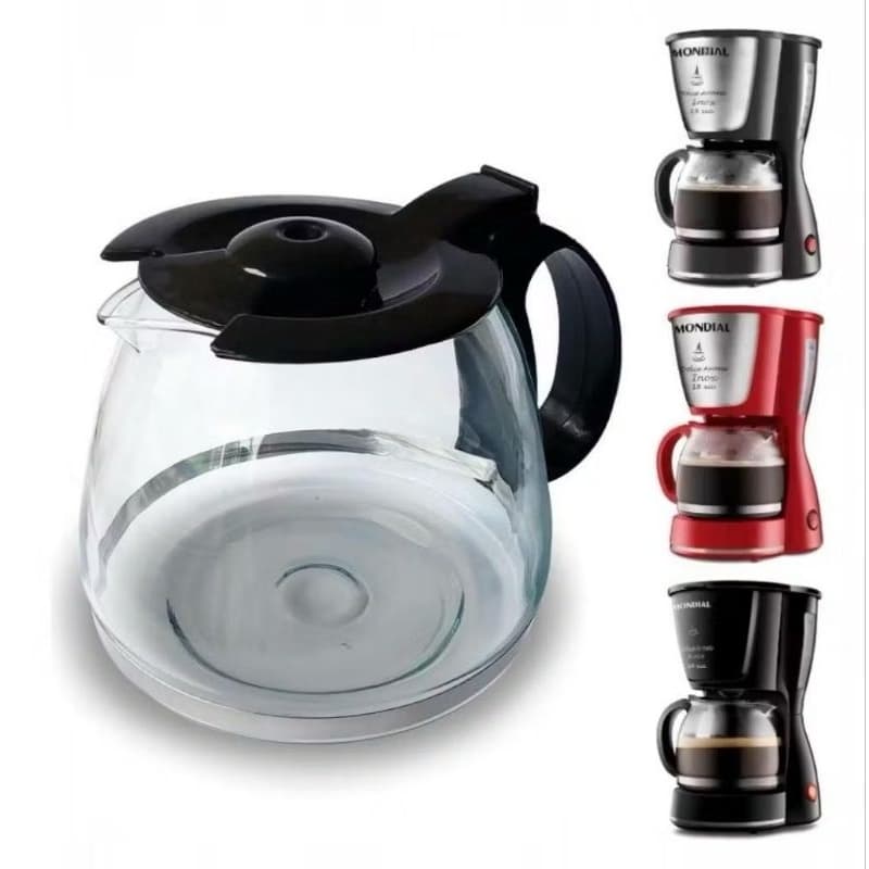 Jarra Mondial Dolce Arome 18 xic Cor Preta Vidro Reforçado