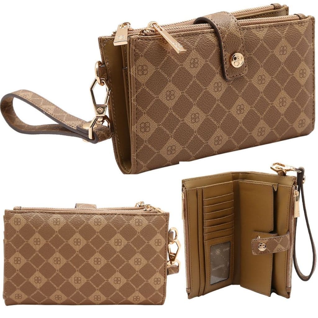 Carteira Feminina Bolsa de Mão Chenson Original Porta Moeda Celular Cartão Cédula Dinheiro Monograma