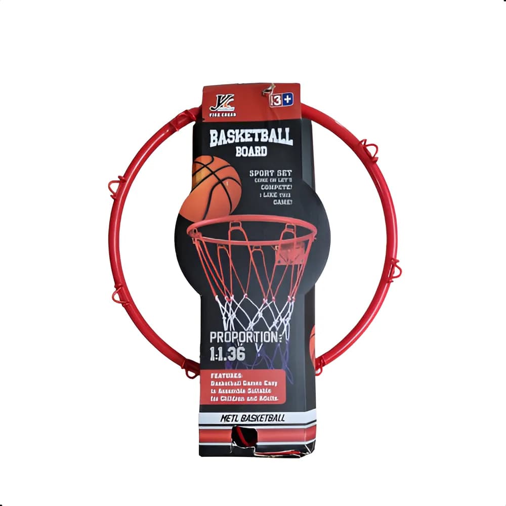 Cesta De Basquete Infantil Aro de Ferro Com Bomba e Bola, Kit Completo com rede, Bola, Infrator, Bucha para Ficção