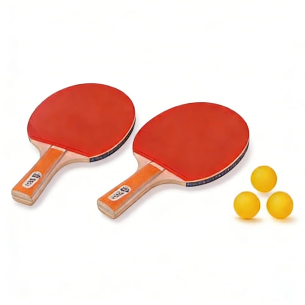 Kit 2 Raquetes Ping Pong Tênis De Mesa Profissional + 3 Bolas