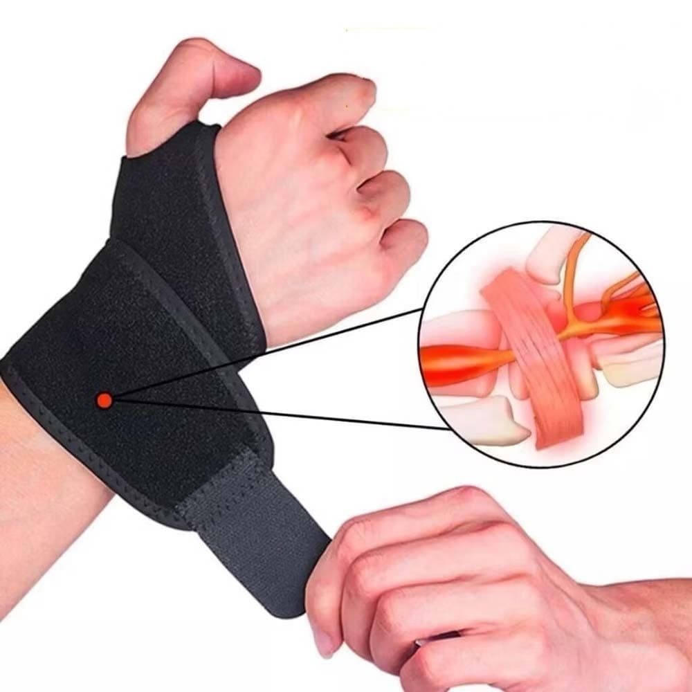 Munhequeira de Compressão Ajustável Bilateral – Para Tendinite e Alívio de Dor