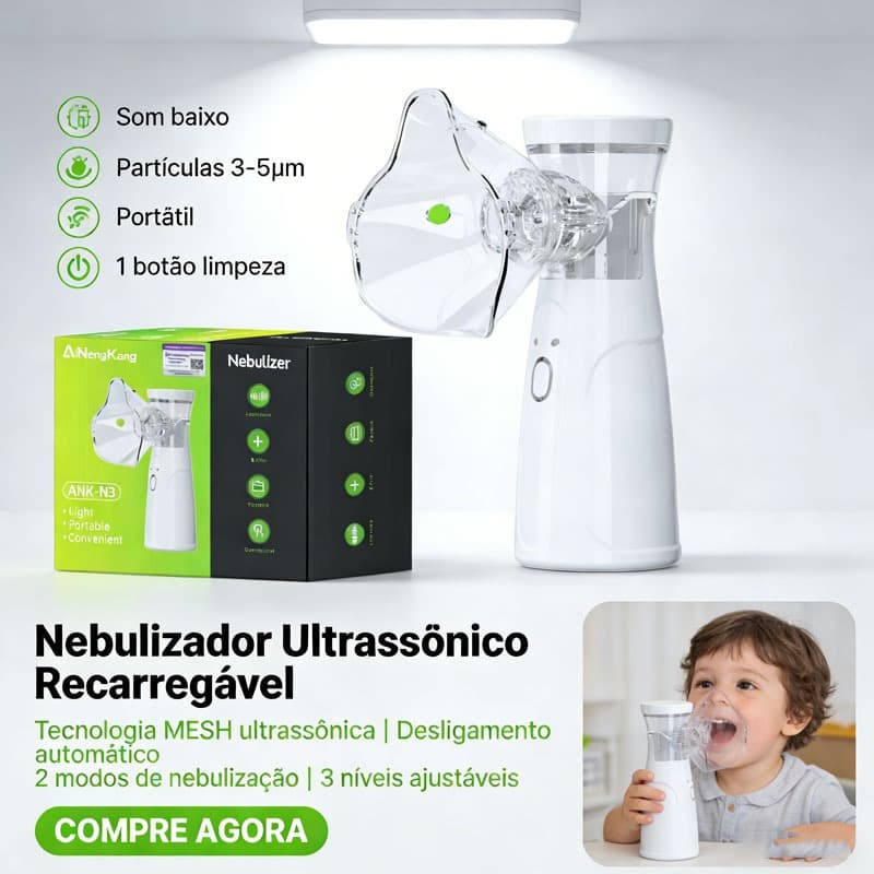 Nebulizador De Rede Vibratória Bivolt OU Nebulizador Compressor Compact Bivolt