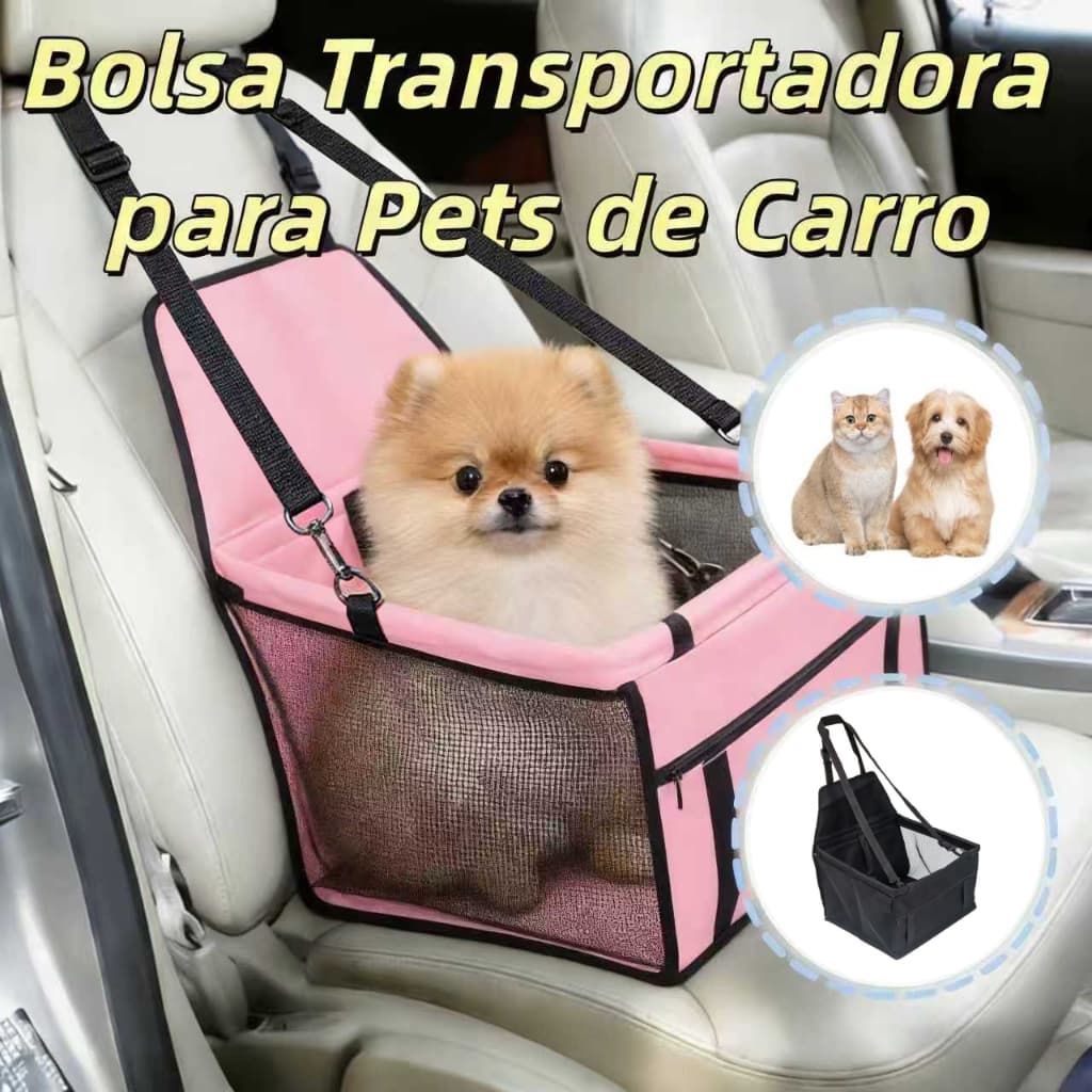 Assento de Carro Portátil e Respirável para Cães - Assento 2 em 1 Impermeável e Dobrável para Viagem + Transporte