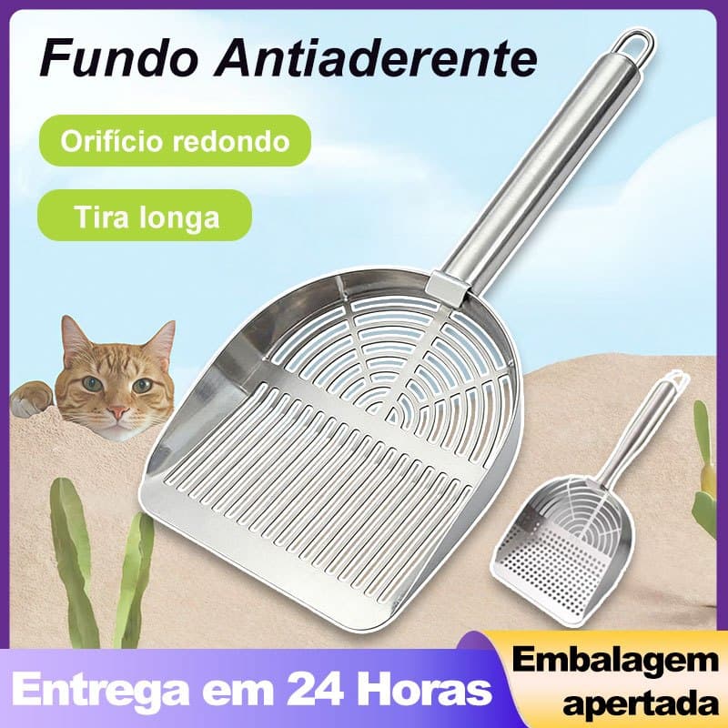 Ferramentas De Limpeza Para Animais De Estimação Pá De Aço Inoxidável Rede Areia Cães E Gatos
