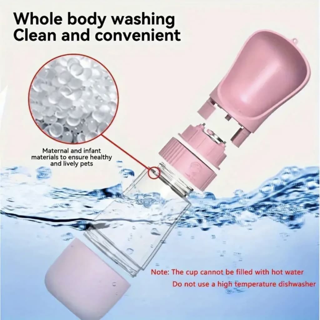 Bebedouro Portátil para Pets 510ml - Garrafa Água com Tampa Trava Antivazamento-Z3