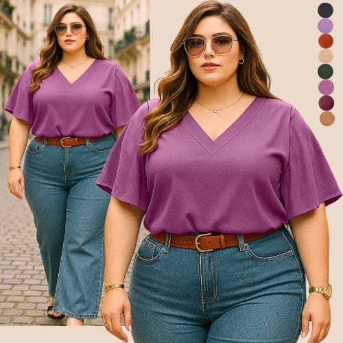 BLUSA PLUS SIZE FEMININA CONFORTÁVEL SOCIAL BLUSAS FEMININAS SOLTINHA BASICA SOLTINHA EVANGELICA BLUSINHA FEMININO DUNA