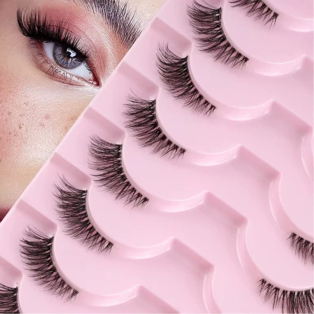 5 Pares De Cílios Postiços , Lindas Extensões De Simulação De Olho De Gato De Fada