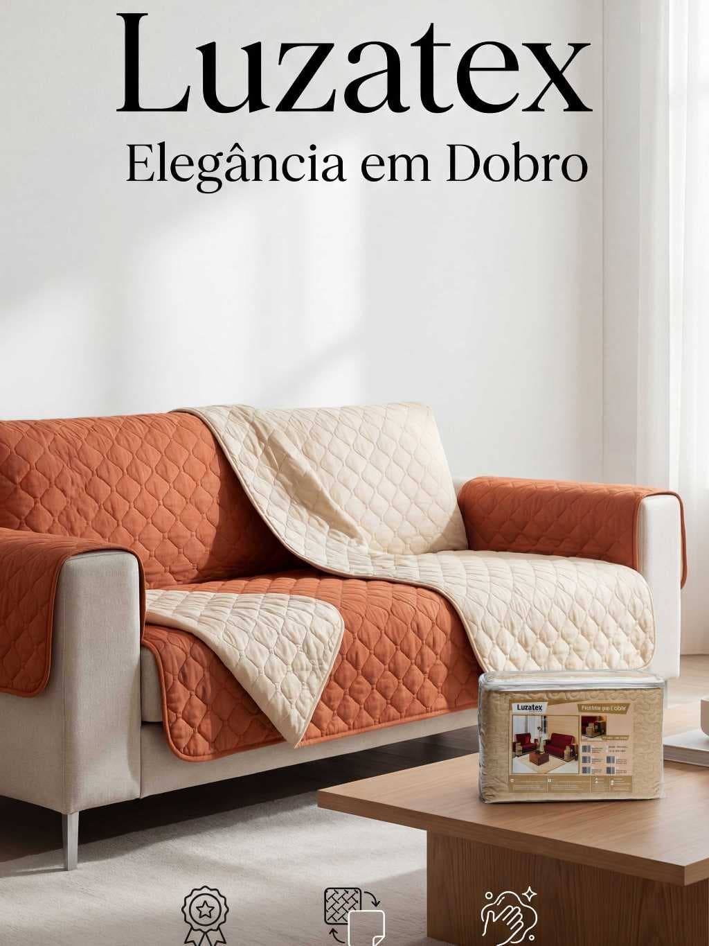 Protetor de sofá Dupla Face para 2 e 3 lugares extra GG