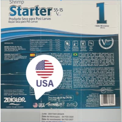 Ração Zeigler Americana 200–400µm 55% Proteína ( Fina ) para Peixes Guppy e Betta Adultos, Juvenis e Alevinos