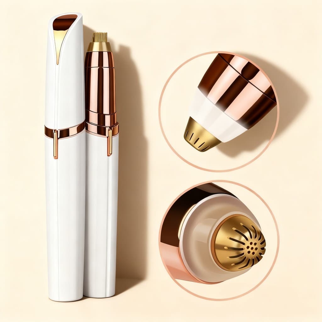 Caneta Depilador Sobrancelha Elétrico Removedor Tira Pelos USB Recarregável