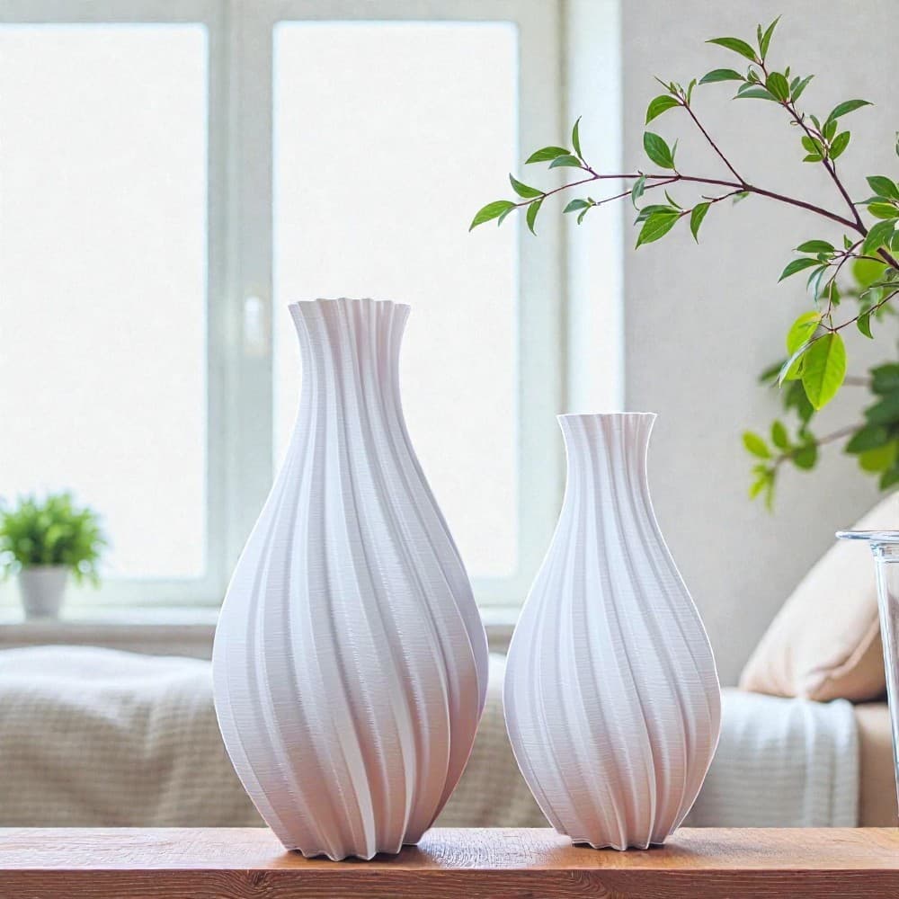 Kit 2 Vasos Decorativos Stylish Modernos Para Rack Sala e Mesa