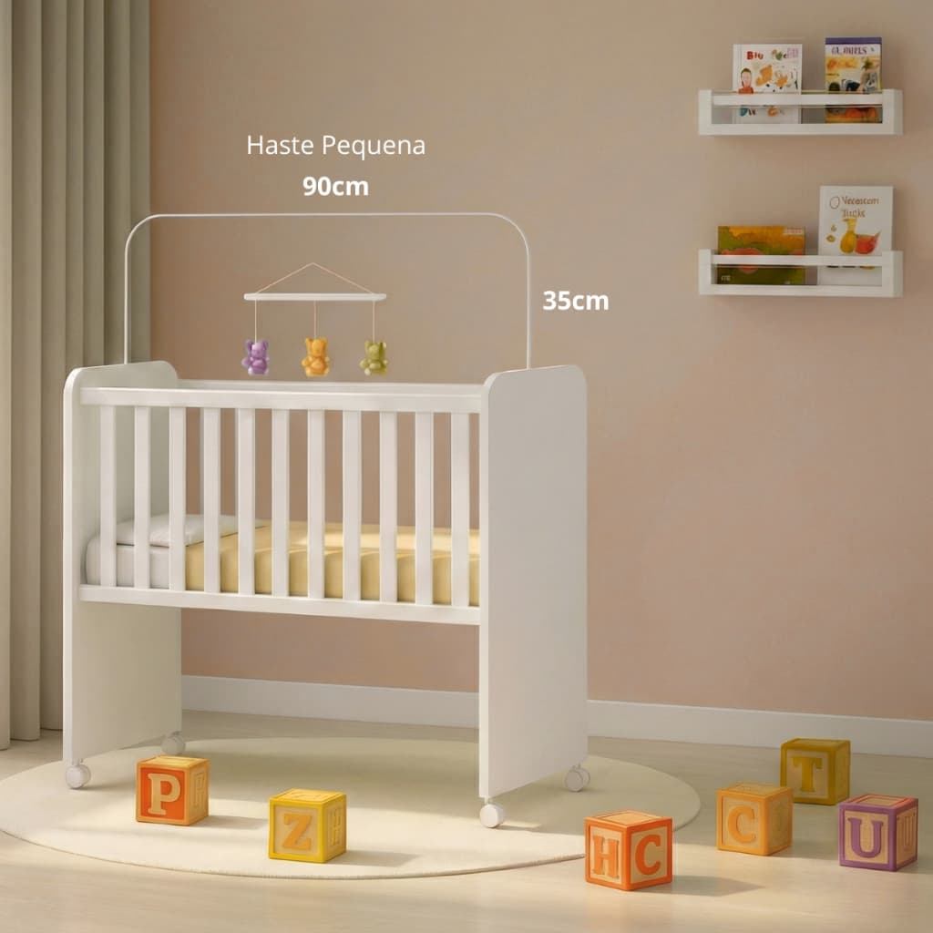 Suporte Haste Varão Para Mosquiteiro Mini Berço Ferro Resistente 90x35 Envio Imediato