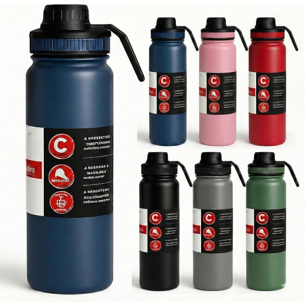 Garrafa Térmica Aço Inoxidável 1000 ML 600ml Quente & Frio Café Água Suco Corrida