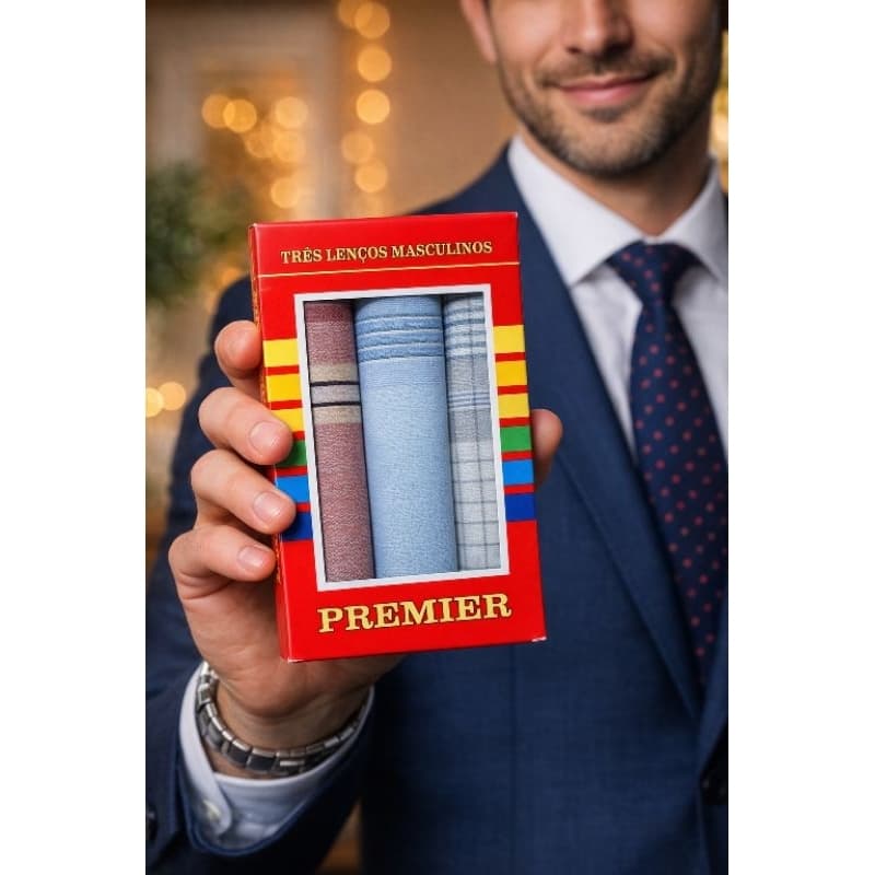 Lenços Presidente 32x32 cm Masculinos de Bolso