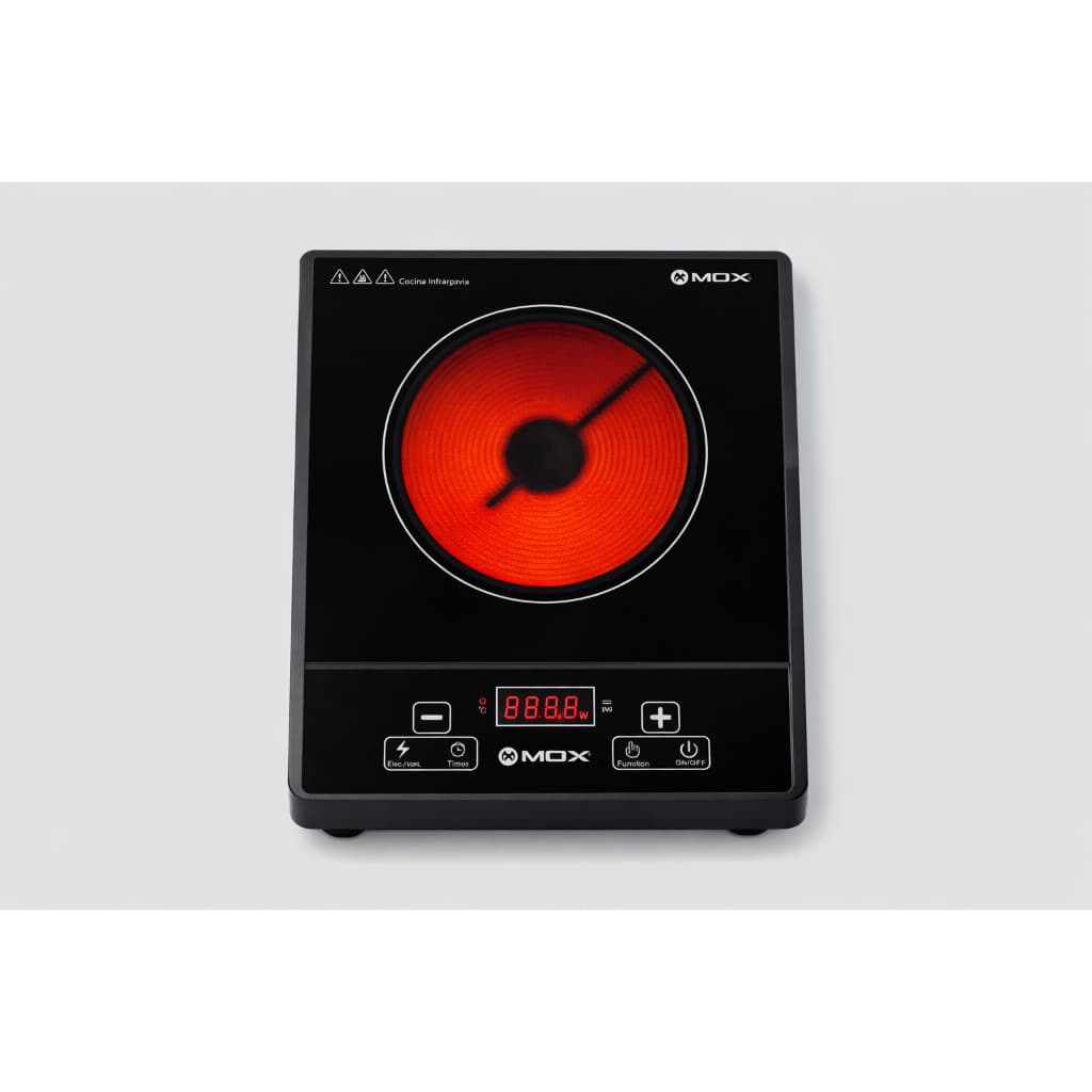 Cooktop Elétrico Infravermelho 2200W Portátil 220V Compatível Todas Panelas Digital MOX