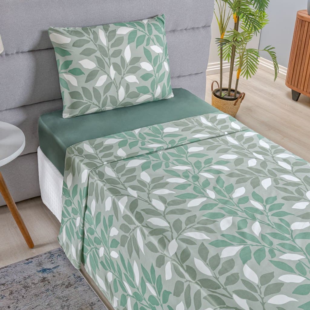 Jogo Lençol Solteiro Percal 400 Fios 3 Pçs Macio Toque Suave