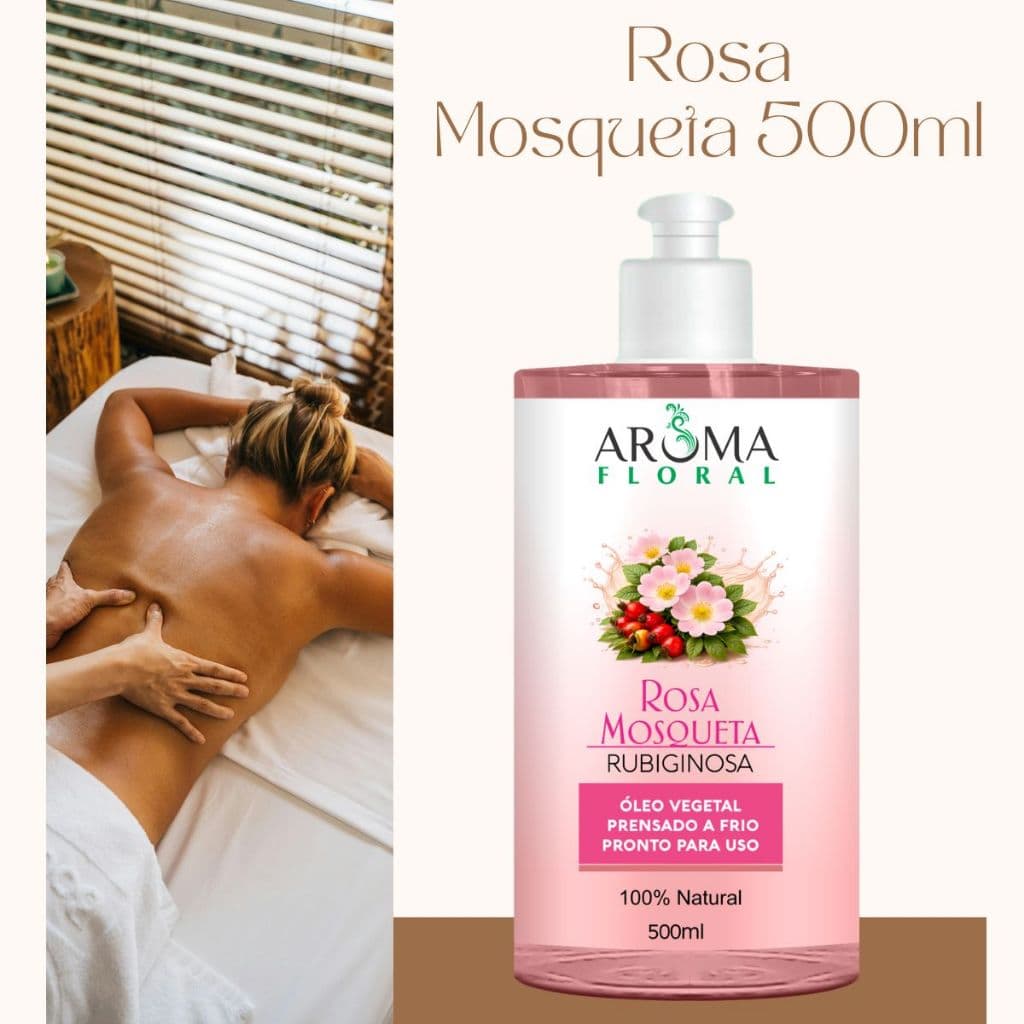 Óleo Rosa Mosqueta Puro Rubiginosa Vegetal Pronto para Uso 500ML
