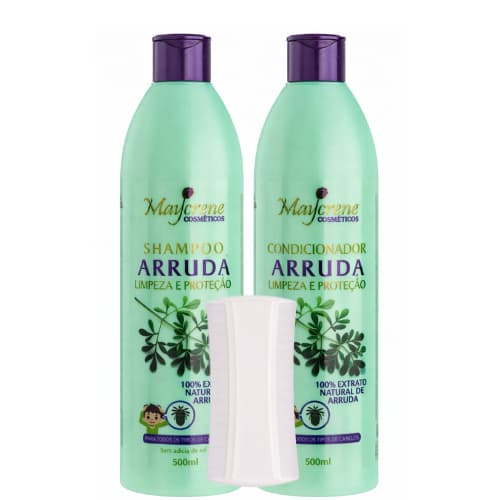 Kit Extrato Natural de Arruda Shampoo + Cond 500ml cada + Pente Fino p/ Piolhos Caspas Lêndeas a Pronta Entrega