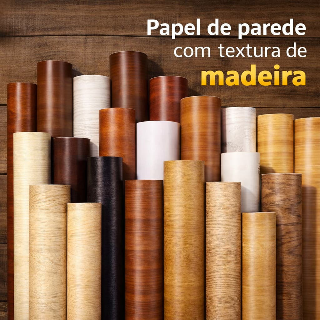 Papel de Parede Efeito Madeira Adesivo Lavável 5m 10m 15m 20m AutoColante Sala Quarto Móveis