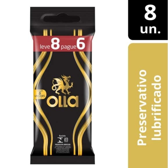 Camisinha Olla Lubrificado com 8 unidades
