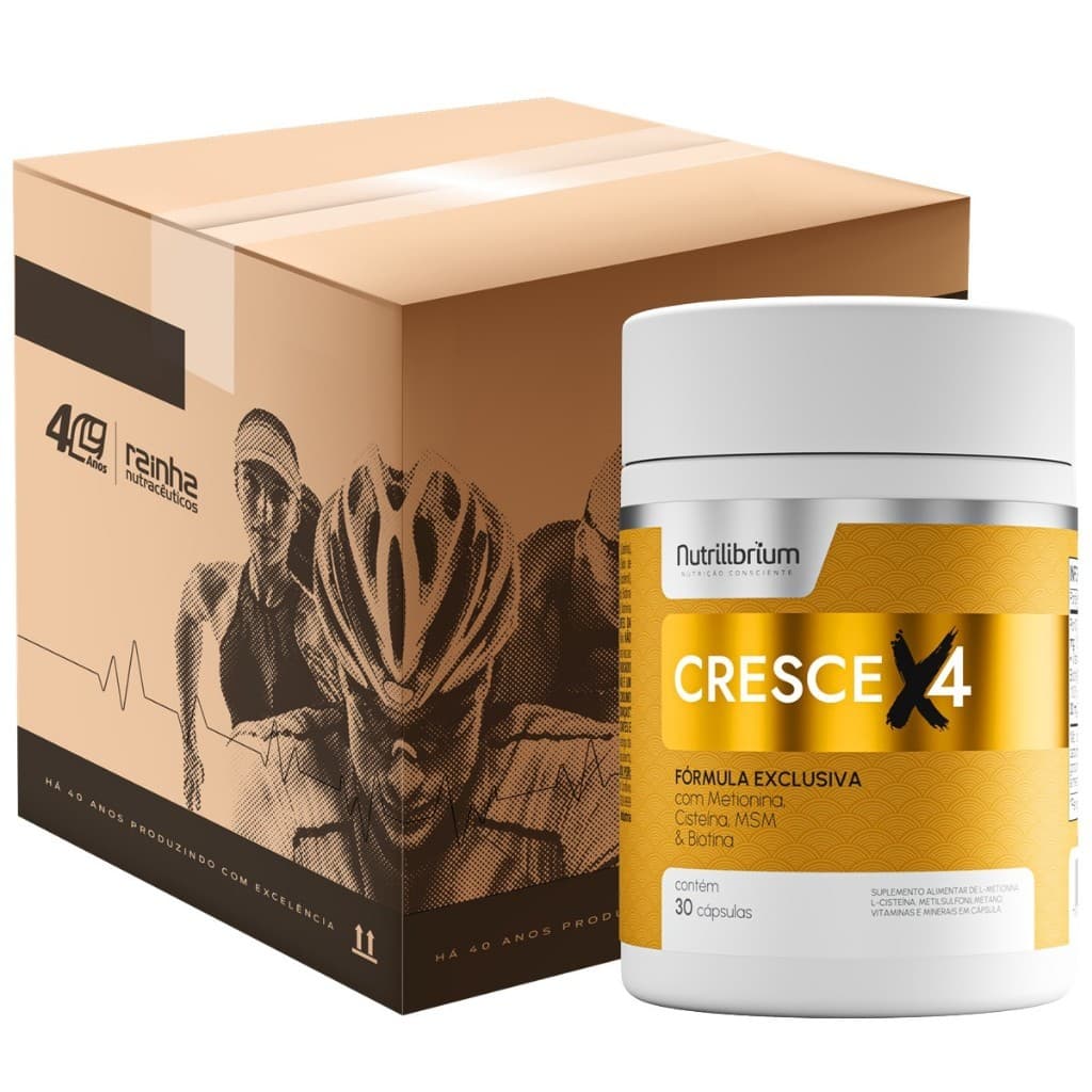 Atacado 12x Cresce X4 30 Cápsulas Nutrilibrium