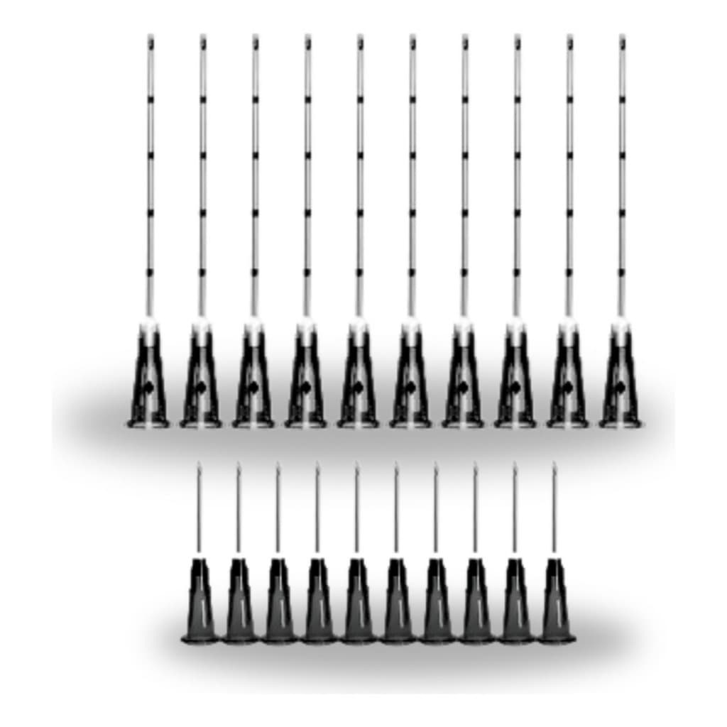 Kit 50 Micro Cânula 22g 50mm Com Agulha de Pertuito Beleza Kit com 10 20 50 Unidades