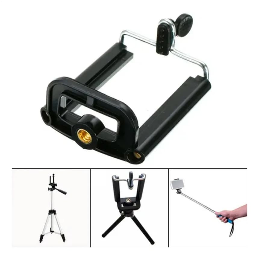 2un Suporte de Celular com Fixação Firme para Tripé e Bastão