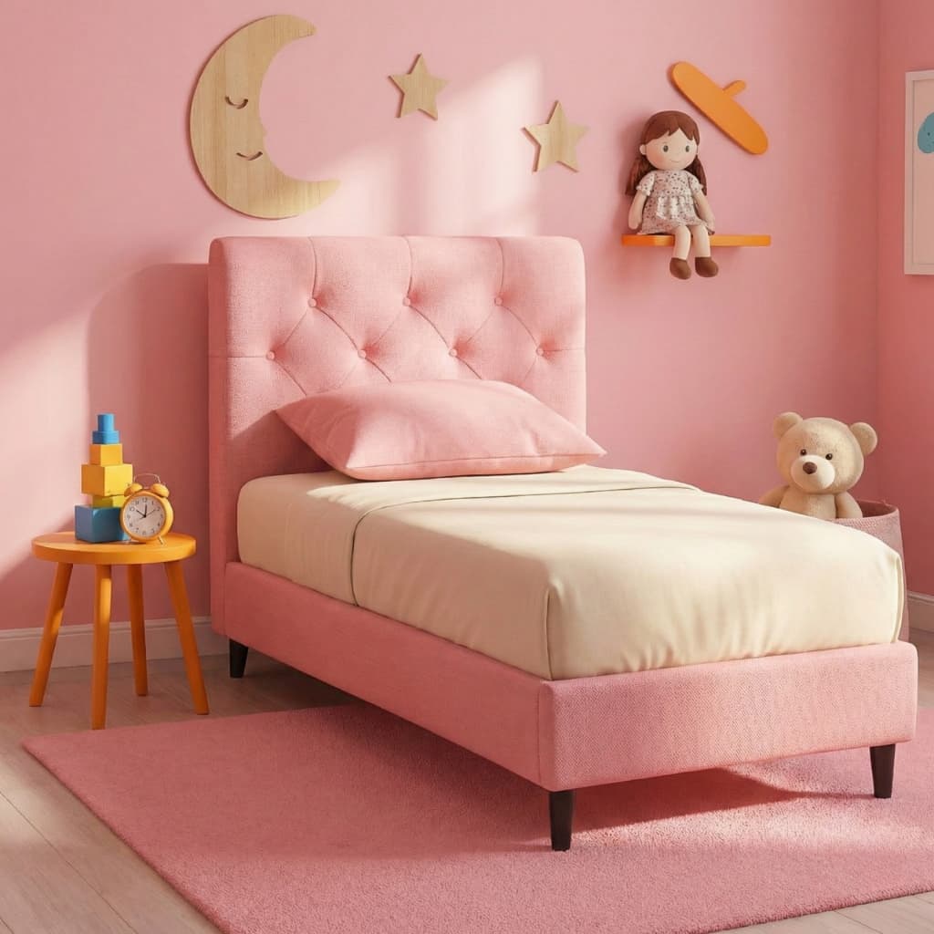 Base Mini Cama Box Dobrável Infantil 150x70x7 Estofada Premium Compacta Segura e Moderna