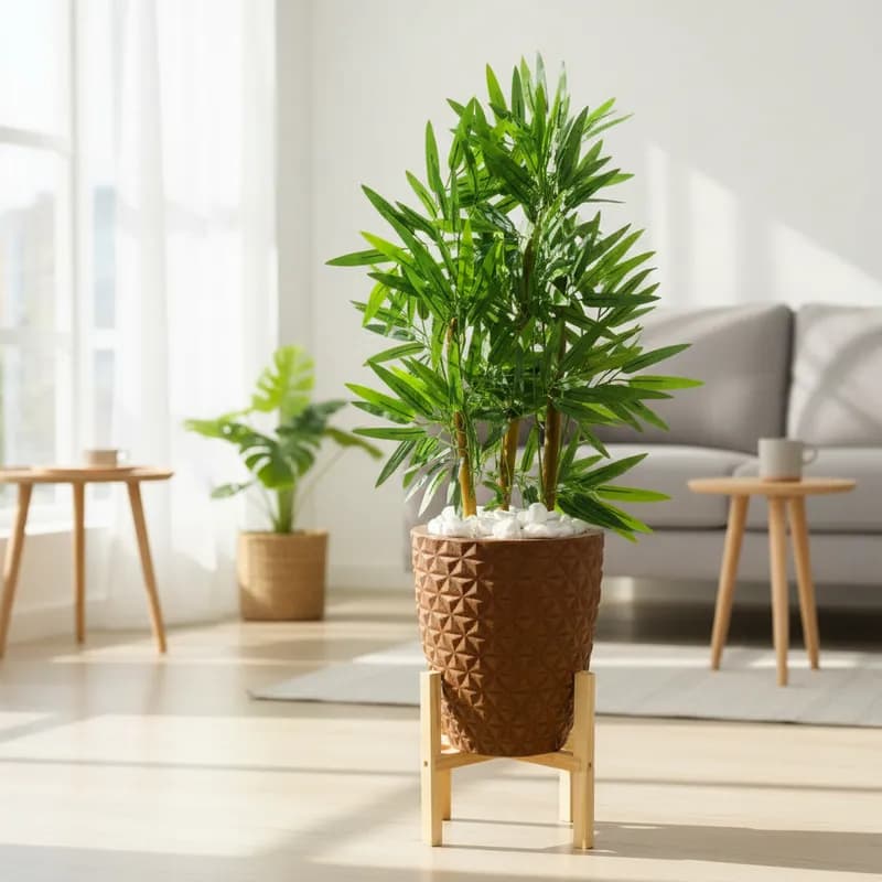 Planta Artificia Bambu Japones Com Vaso