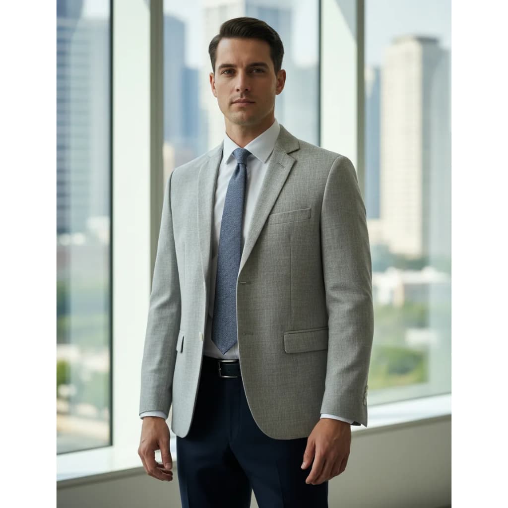 Blazer Masculino Slim Social Melange Premium