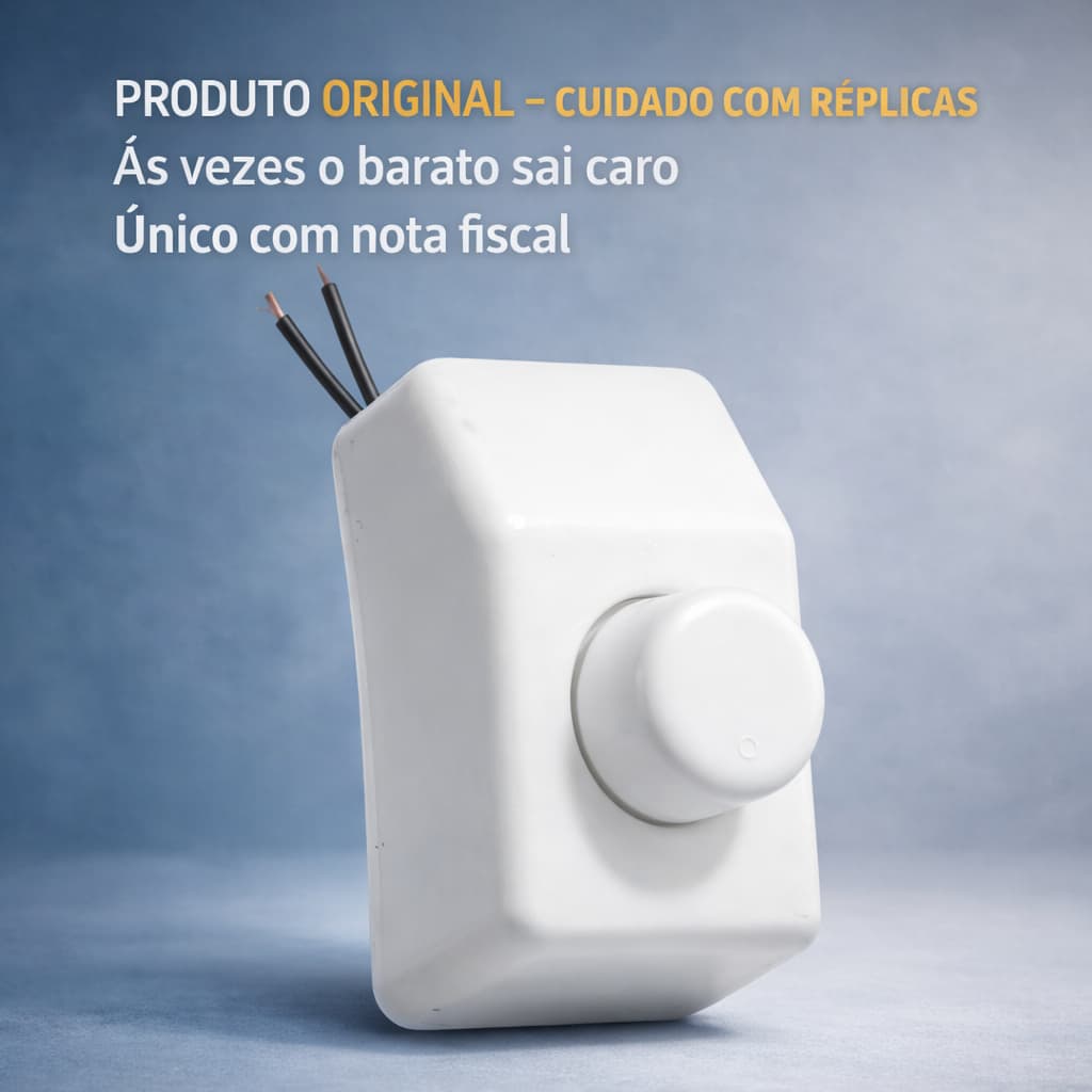 Chave Dimmer Controle Externo Ventilador Teto Parede com função Liga Desliga Controle de Velocidade