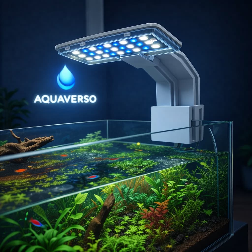 Luminária 6w Led Aquaverso c/ 24 Leds Para Aquário Pequeno Beteira Plantado até 30cm Moderna