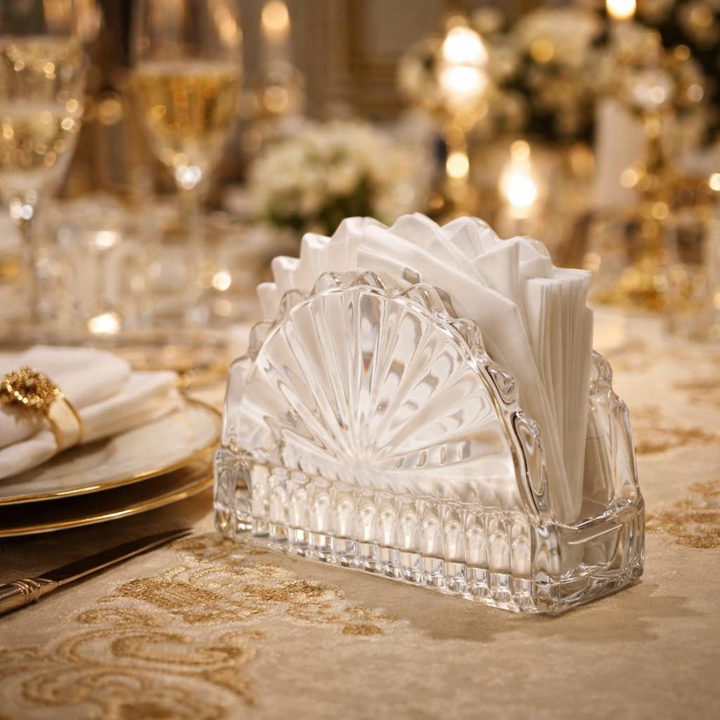 PORTA GUARDANAPO DE VIDRO