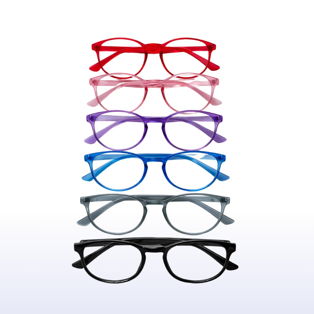 Óculos de Grau Redondo para Leitura / Trabalho / Descanso Unissex - Escolha a Cor e o Grau