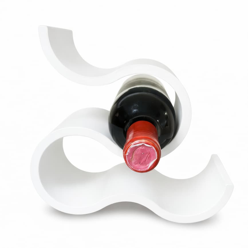 Porta Garrafa de Vinho Fosco Estilo Moderno Design Orgânico Decorativo