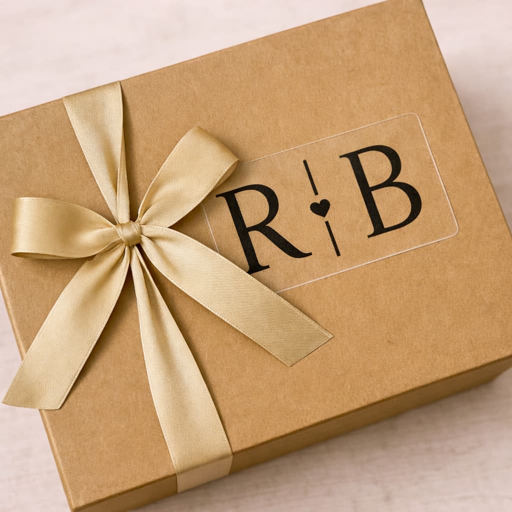 Kit Adesivos Personalizados Transparente Inicial do Casal Caixa de Padrinhos Lembrancinhas Elegantes